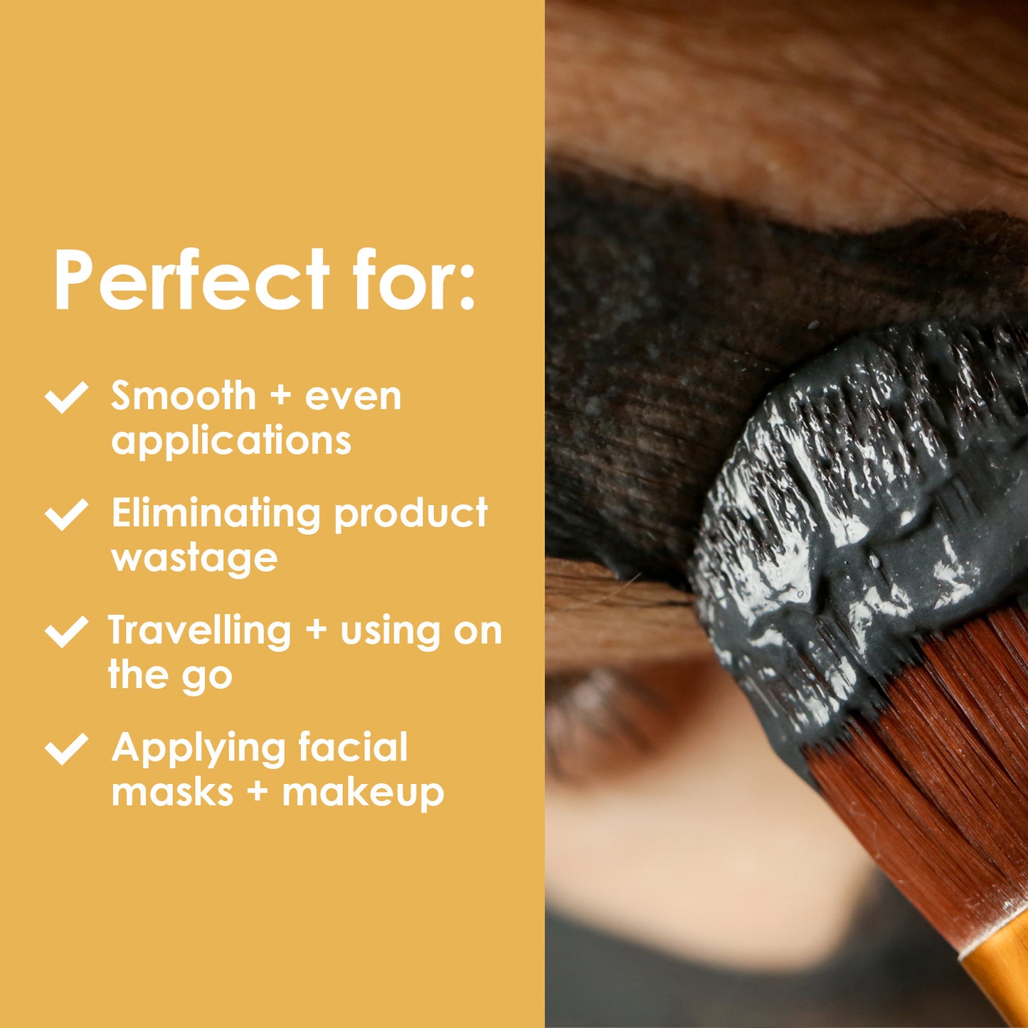 Soft Bristled Face Mask Brush - Perfect for All Skin Types