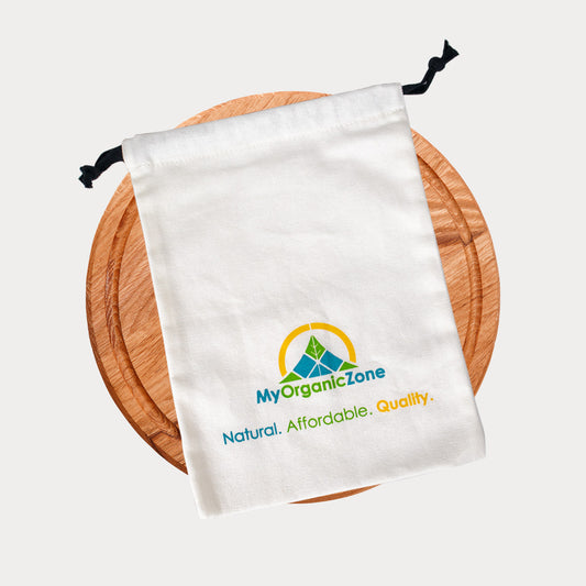 Sustainable reusable bamboo tote bag: my organic zone skincare accessories